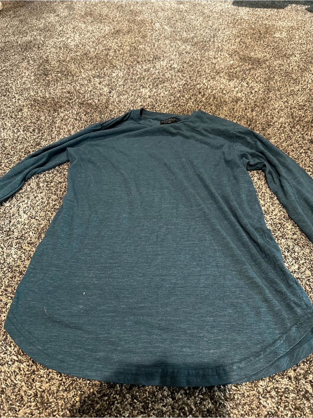 Goodlife Men's Long-Sleeve Crewneck Shirt - Teal Blue